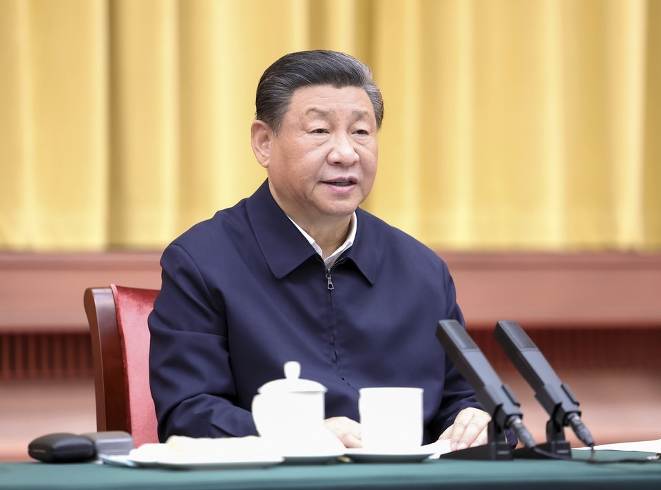 2024年3月20日下午，中共中央總書記、國家主席、中央軍委主席習近平在湖南省長沙市主持召開新時代推動中部地區(qū)崛起座談會并發(fā)表重要講話。新華社記者 鞠鵬 攝 